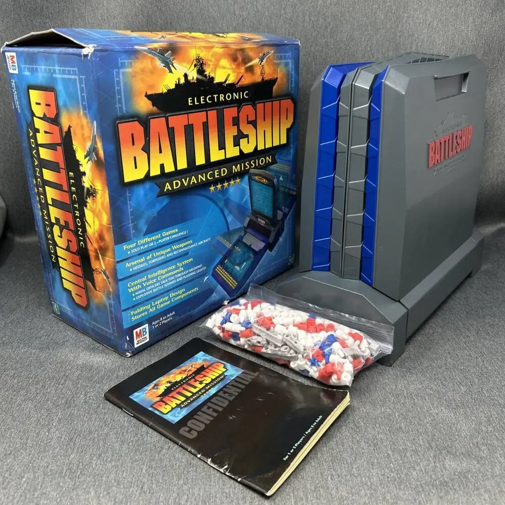 Electronic Battleship Advanced Mission Game 2000 Tested/Works 381 Pegs READ